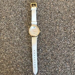 Kate spare white strap watch